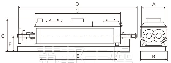 空心槳葉干燥機結(jié)構(gòu)示意圖